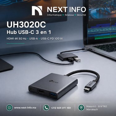 TP-Link UH3020C – Hub USB-C 3 en 1 HDMI 4K