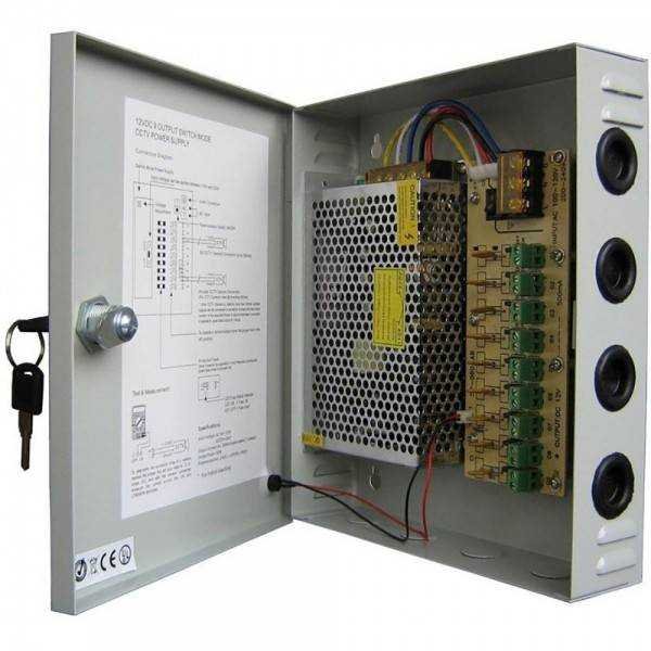 Alimentation électrique boîtier 12V5A 4CH