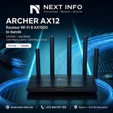 TP-Link Archer AX12 – Routeur Wi-Fi 6 AX1500 Bi-bande