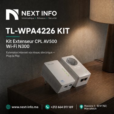 TP-Link TL-WPA4226 KIT – Extenseur CPL AV500 Wi-Fi N300