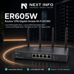 TP-Link ER605W – Routeur VPN Omada Gigabit Wi-Fi AC1350