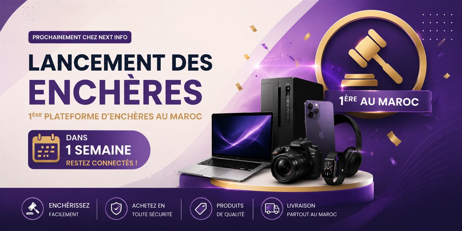 Lancement des enchères 1ère plateforme au Maroc - Next Info