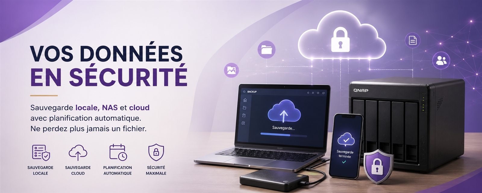 Sauvegarde de données locale NAS et cloud à Marrakech