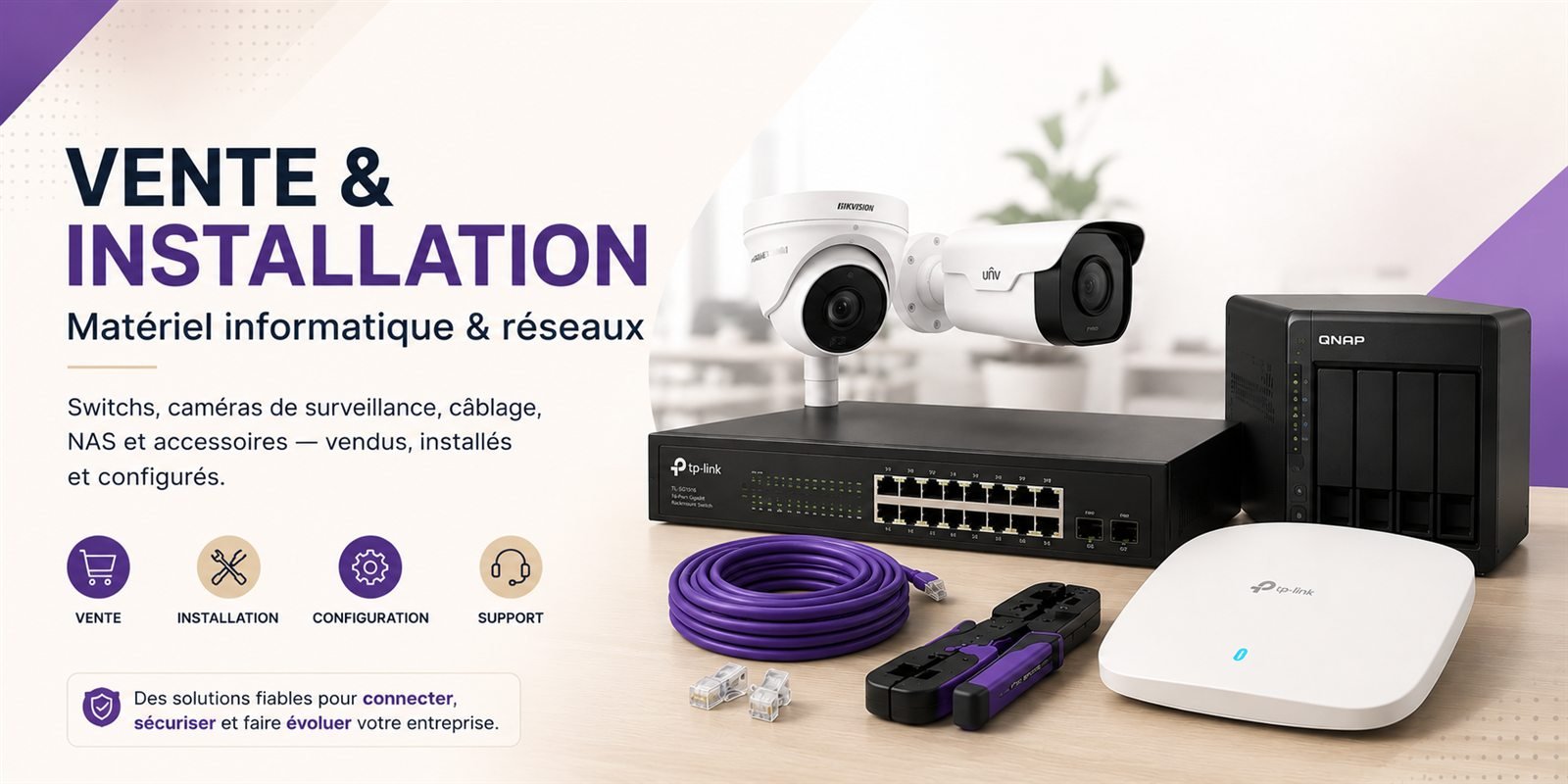 Vente et installation de matériel informatique et réseaux à Marrakech