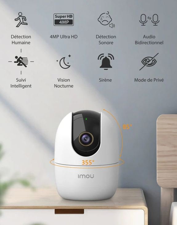 Caméra Wi-Fi IMOU Ranger 2 3K 5MP – Intérieure (IPC-S2EP-5R1S) – Image 3